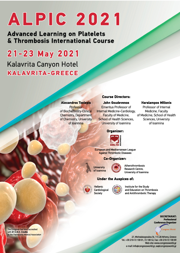 ALPIC 2021 - Advanced Learning on Platelets & Thromvosis International Course