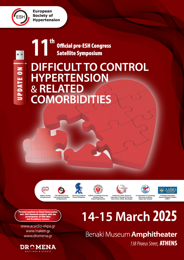 11th Official pre-ESH International Congress Satellite Symposium “Update on difficult to Control Hypertension and Related Comorbidities”